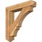 Ekena Millwork Balboa Arts and Crafts Rough Sawn Bracket w/ Offset Brace, Western Red Cedar, 6"W x 28"D x 28"H BKT0604X28X28BOA03RWR - alternate 1